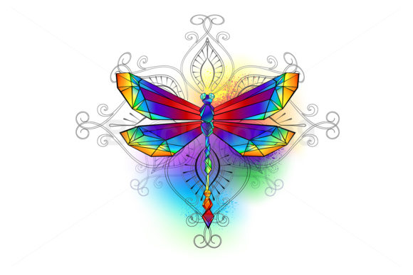 Bright Polygonal Dragonfly: Graphics & Illustrations Review