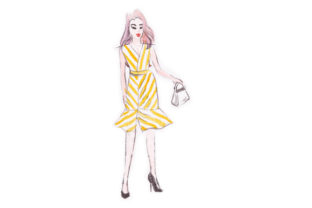 Fashion Sketch with Stripes: A Beauty Amp Crafts Review