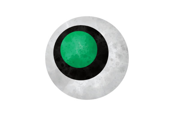 Halloween Watercolor Eyeball: Graphic Icon for Local Brands