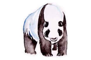 Panda in Watercolor: A Dreamy Animal Craft Asset