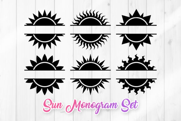 Sun Monogram SVG Set Review for Brand Graphics & Crafts