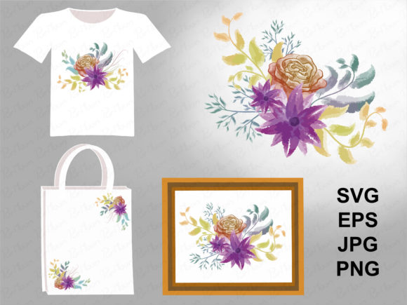 Watercolor Flower Arrangement Graphics & Illustrations Review