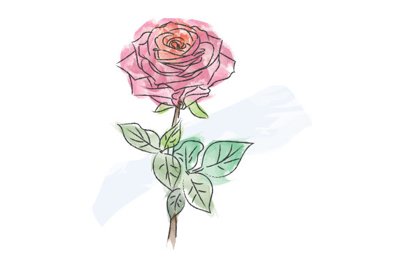 Watercolor Rose Illustration: Graphics for Handmade Crafting