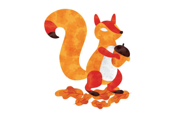 Watercolor Squirrel Illustration: A Graphics & Branding Review