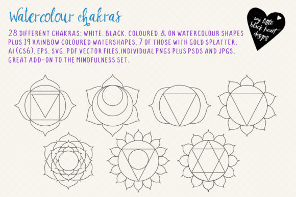 Watercolour Chakras: Graphics & Illustrations
