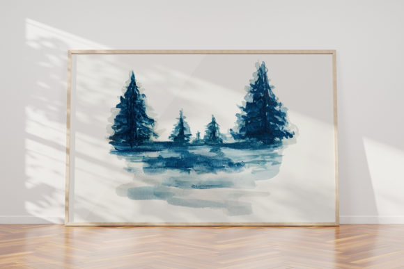 Winter Pine Tree Watercolor Clipart Graphics Review
